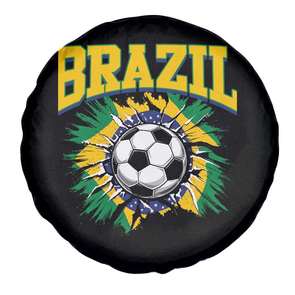 Brazil Soccer Fan Spare Tire Cover Brazilian Football Game Day Fan