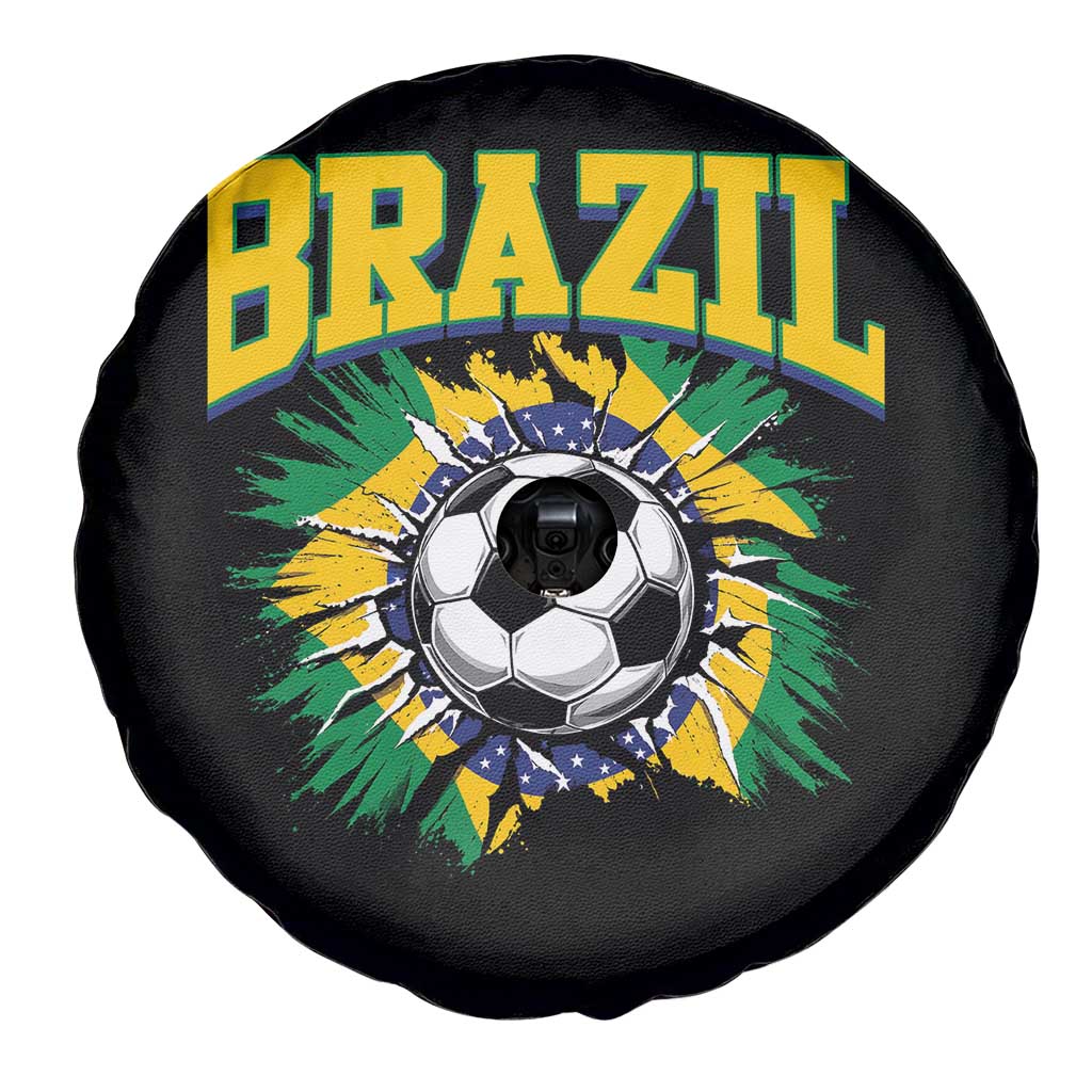 Brazil Soccer Fan Spare Tire Cover Brazilian Football Game Day Fan
