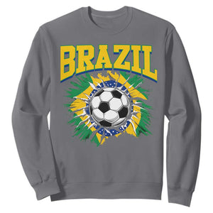 Brazil Soccer Fan Sweatshirt Brazilian Football Game Day Fan