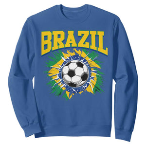 Brazil Soccer Fan Sweatshirt Brazilian Football Game Day Fan