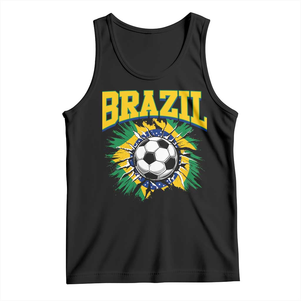 Brazil Soccer Fan Tank Top Brazilian Football Game Day Fan