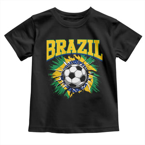 Brazil Soccer Fan Toddler T Shirt Brazilian Football Game Day Fan