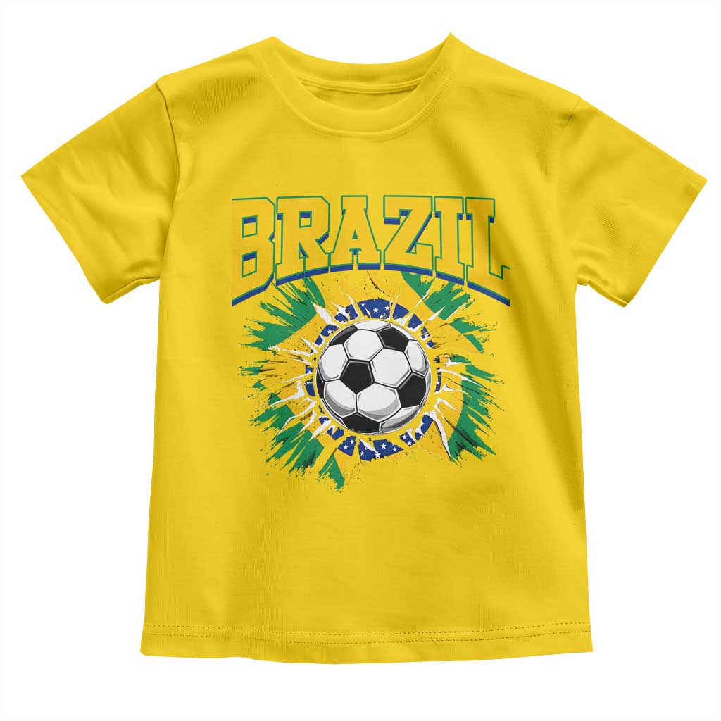 Brazil Soccer Fan Toddler T Shirt Brazilian Football Game Day Fan TS14 Daisy Print Your Wear