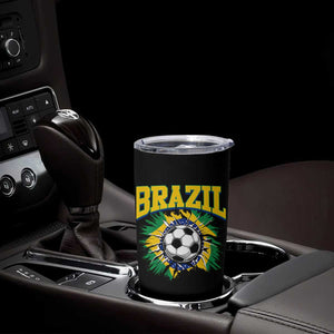 Brazil Soccer Fan Tumbler Cup Brazilian Football Game Day Fan