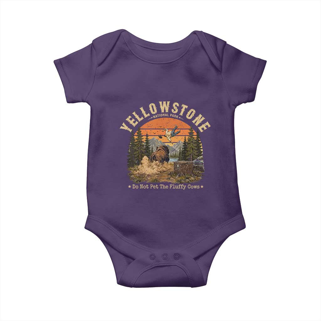 Yellowstone Do Not Pet The Fluffy Cows Baby Onesie Funny Bison Meme Wildlife Lover Gift