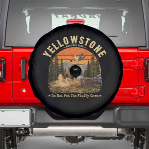 Yellowstone Do Not Pet The Fluffy Cows Spare Tire Cover Funny Bison Meme Wildlife Lover Gift
