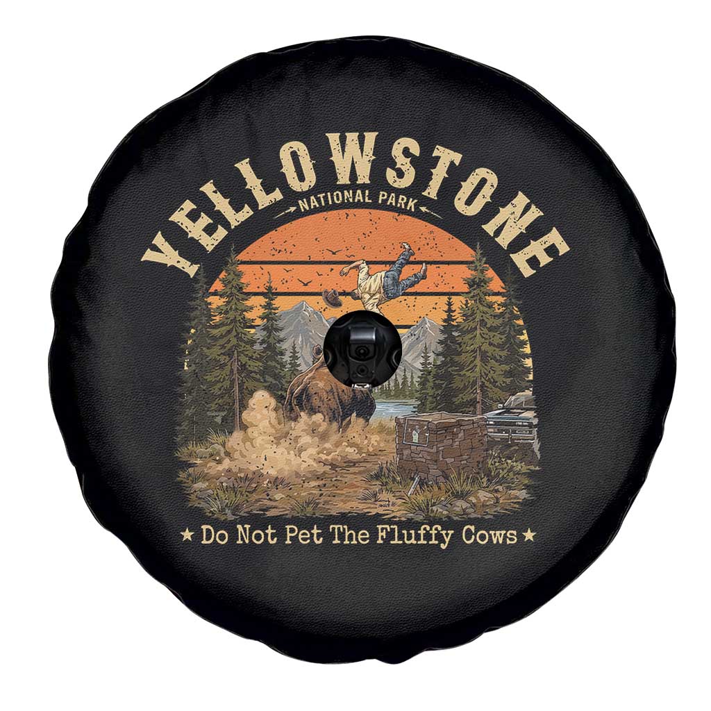 Yellowstone Do Not Pet The Fluffy Cows Spare Tire Cover Funny Bison Meme Wildlife Lover Gift