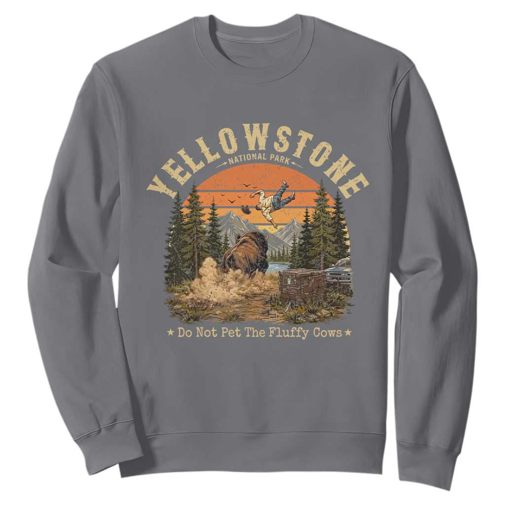 Yellowstone Do Not Pet The Fluffy Cows Sweatshirt Funny Bison Meme Wildlife Lover Gift