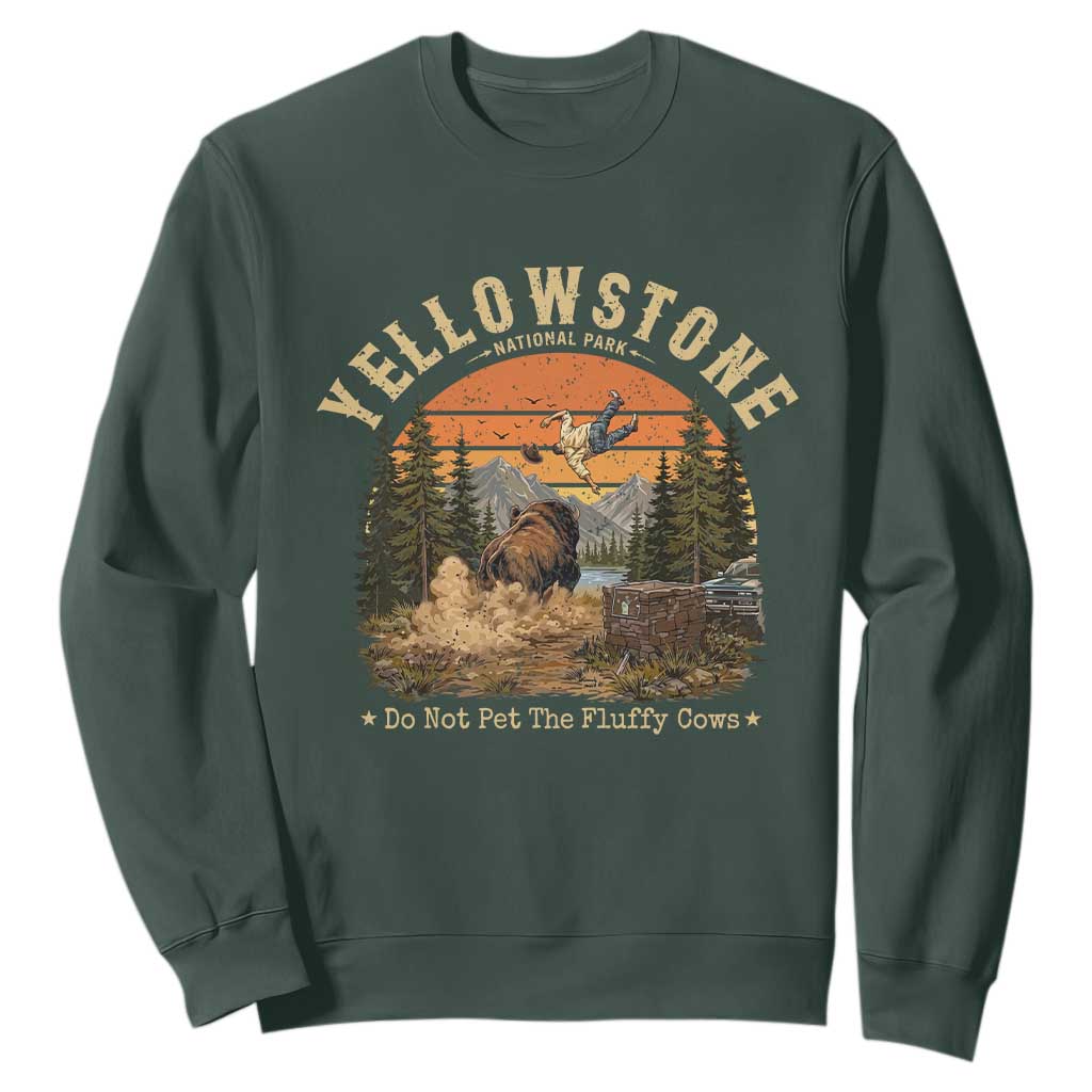 Yellowstone Do Not Pet The Fluffy Cows Sweatshirt Funny Bison Meme Wildlife Lover Gift
