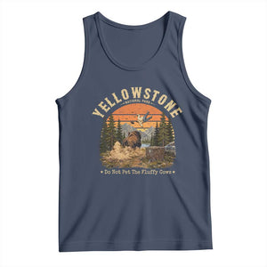 Yellowstone Do Not Pet The Fluffy Cows Tank Top Funny Bison Meme Wildlife Lover Gift