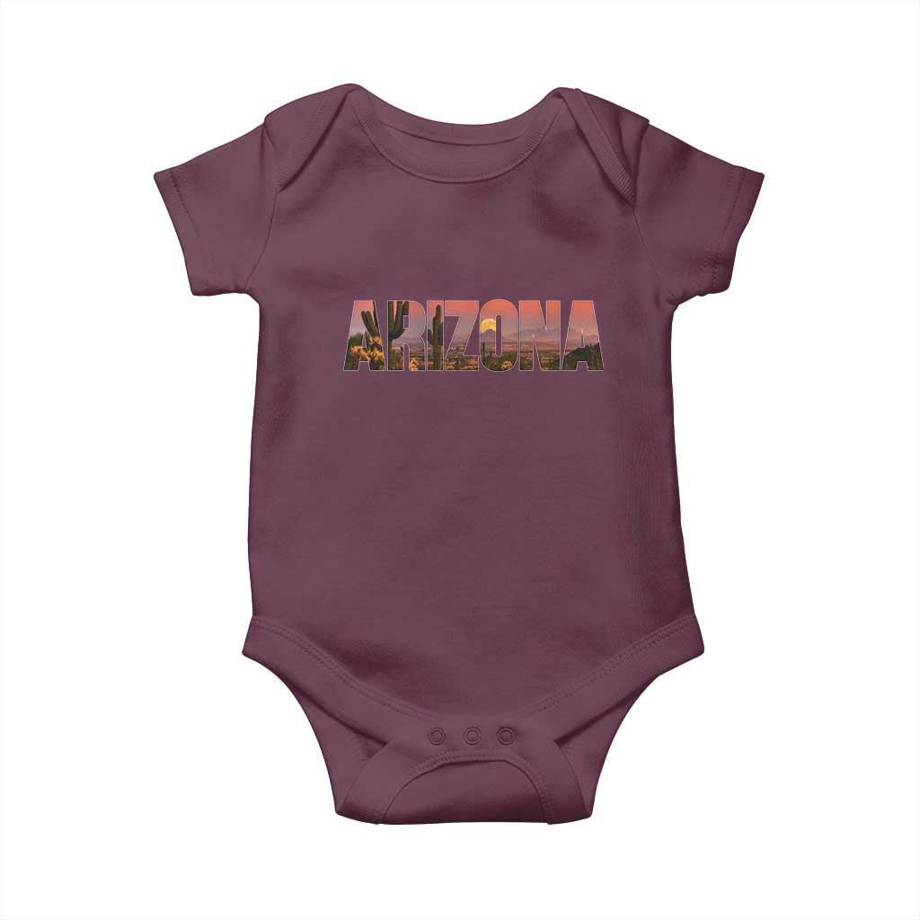 Arizona Photo Landscape Cactus Dessert Mountains Nature Baby Onesie