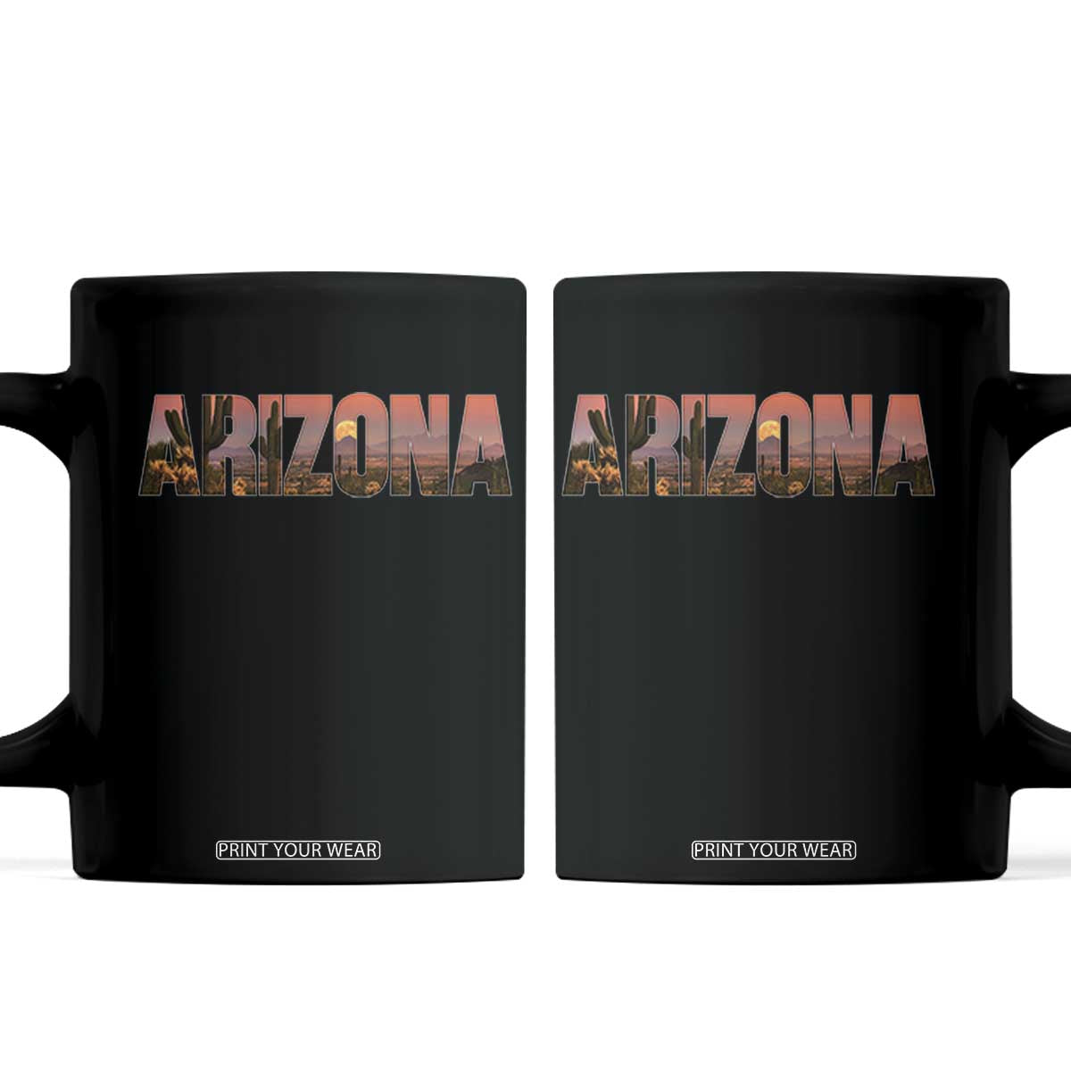 Arizona Photo Landscape Cactus Dessert Mountains Nature Coffee Mug TS14 Black Print Your Wear