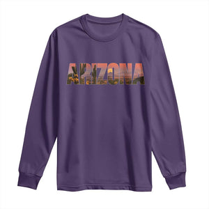 Arizona Photo Landscape Cactus Dessert Mountains Nature Long Sleeve Shirt