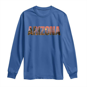Arizona Photo Landscape Cactus Dessert Mountains Nature Long Sleeve Shirt