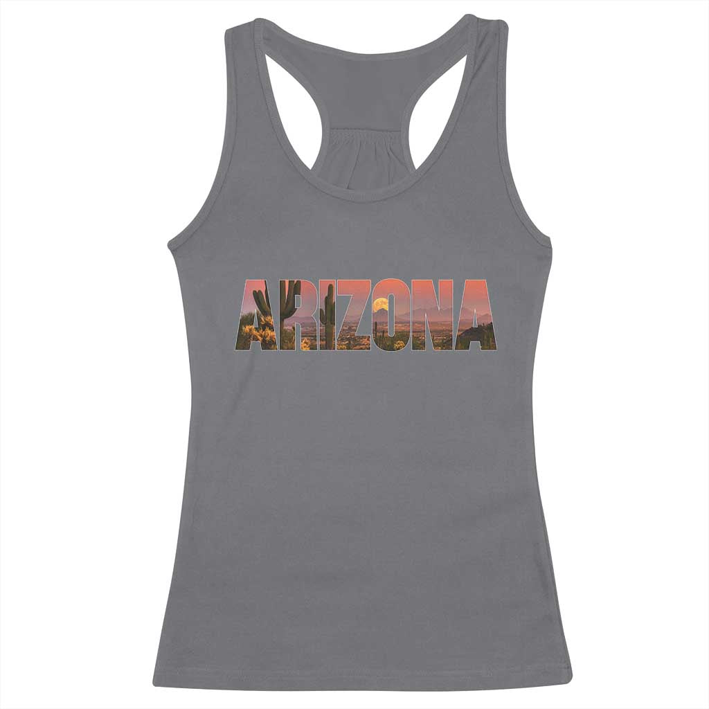 Arizona Photo Landscape Cactus Dessert Mountains Nature Racerback Tank Top