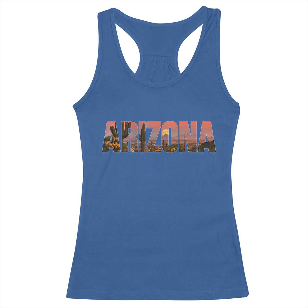 Arizona Photo Landscape Cactus Dessert Mountains Nature Racerback Tank Top
