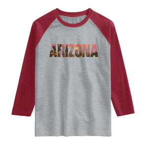 Arizona Photo Landscape Cactus Dessert Mountains Nature Raglan Shirt