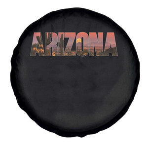 Arizona Photo Landscape Cactus Dessert Mountains Nature Spare Tire Cover