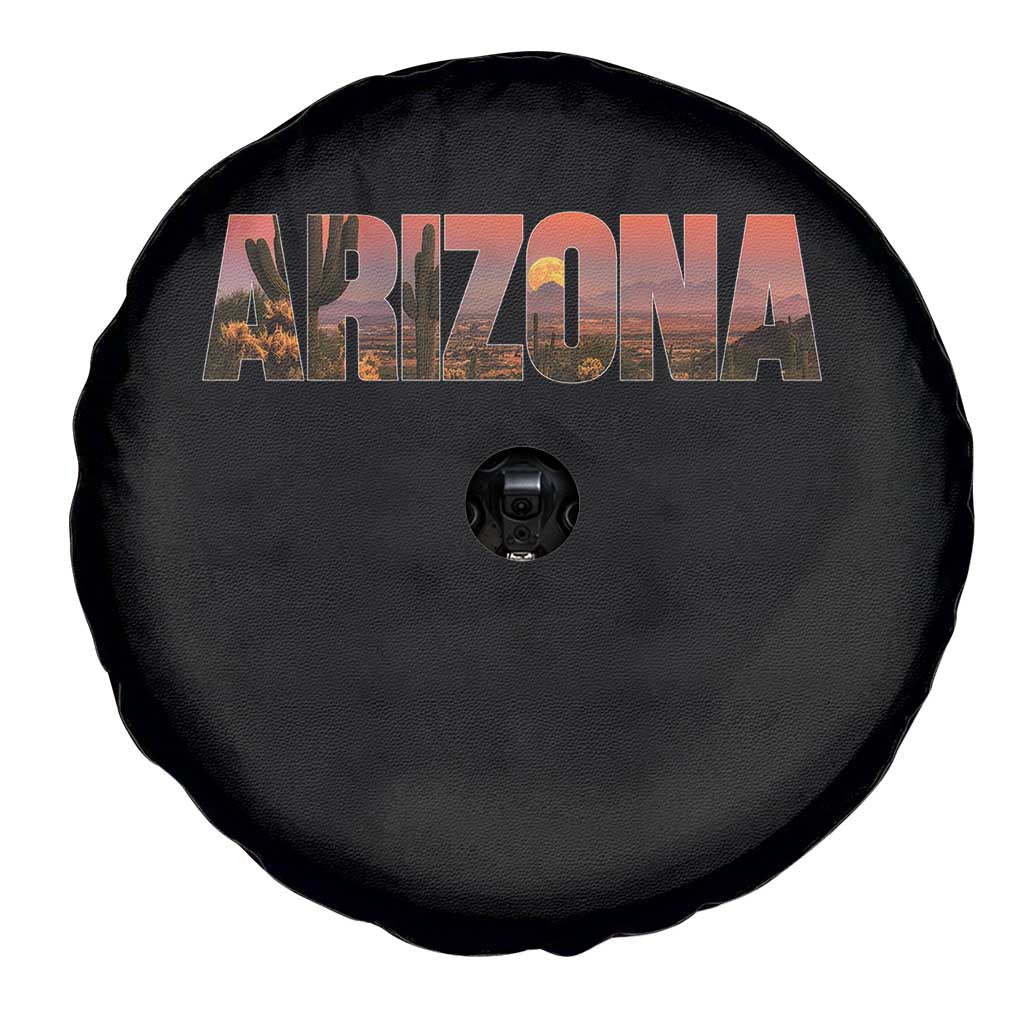 Arizona Photo Landscape Cactus Dessert Mountains Nature Spare Tire Cover