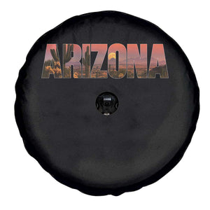 Arizona Photo Landscape Cactus Dessert Mountains Nature Spare Tire Cover
