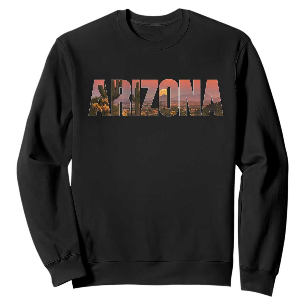 Arizona Photo Landscape Cactus Dessert Mountains Nature Sweatshirt TS14 Black Print Your Wear