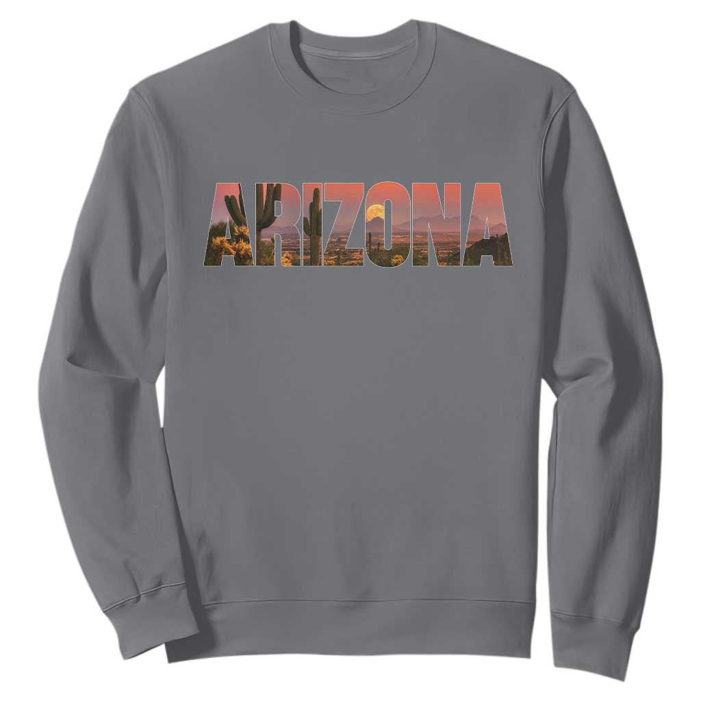 Arizona Photo Landscape Cactus Dessert Mountains Nature Sweatshirt