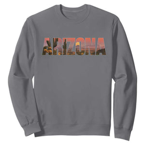 Arizona Photo Landscape Cactus Dessert Mountains Nature Sweatshirt