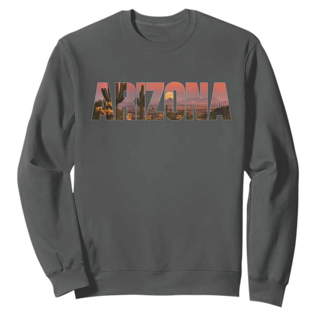 Arizona Photo Landscape Cactus Dessert Mountains Nature Sweatshirt
