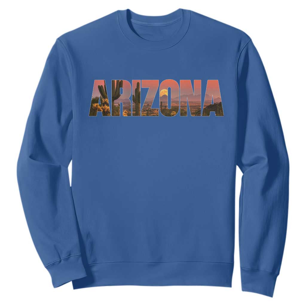 Arizona Photo Landscape Cactus Dessert Mountains Nature Sweatshirt
