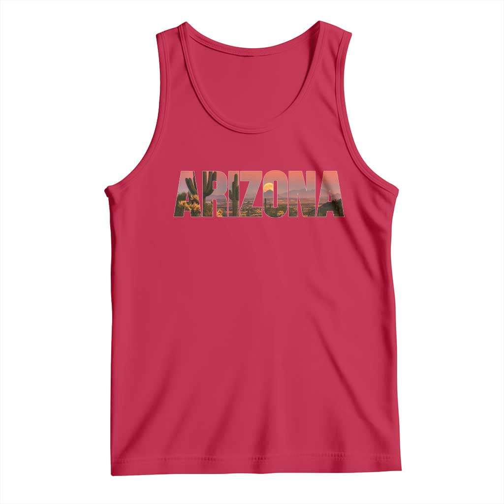 Arizona Photo Landscape Cactus Dessert Mountains Nature Tank Top