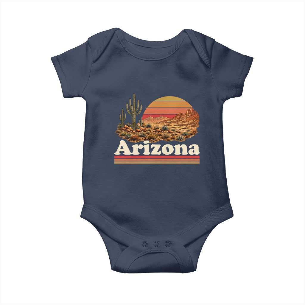 Arizona Desert Sunset Saguaro Cactus Mountains Nature Lover Baby Onesie
