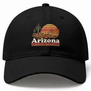 Arizona Desert Sunset Saguaro Cactus Mountains Nature Lover Baseball Cap