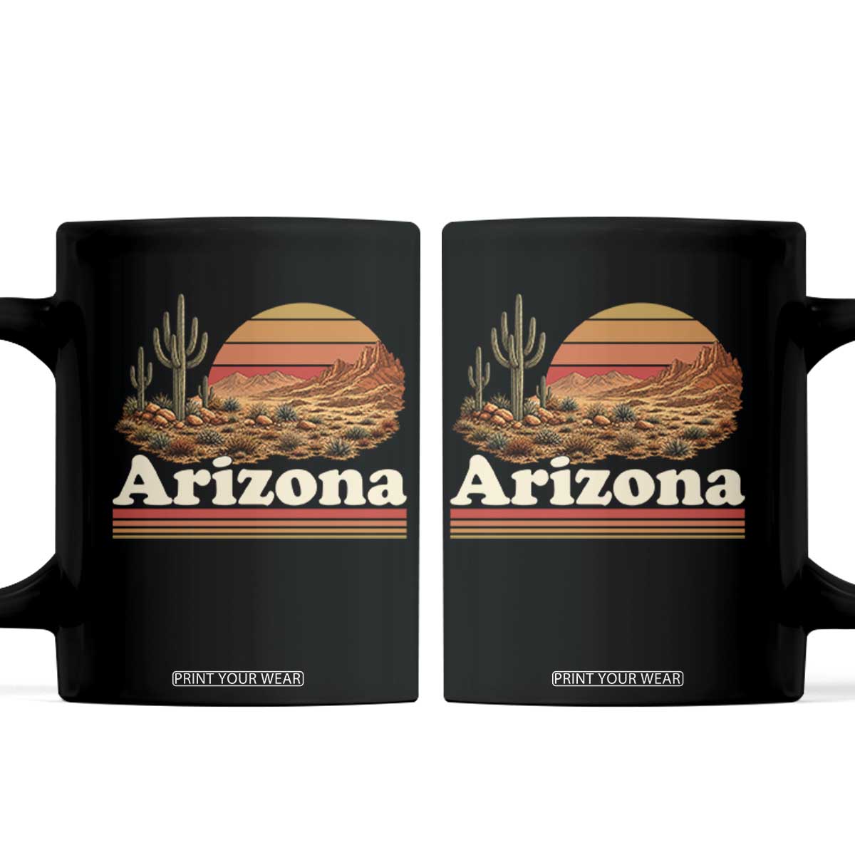 Arizona Desert Sunset Saguaro Cactus Mountains Nature Lover Coffee Mug