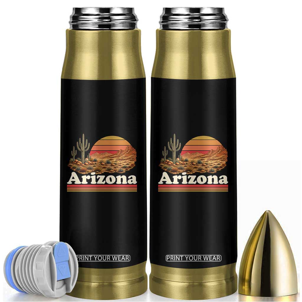 Arizona Desert Sunset Saguaro Cactus Mountains Nature Lover Bullet Tumbler TS14 Black Print Your Wear