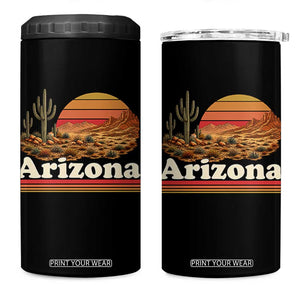 Arizona Desert Sunset Saguaro Cactus Mountains Nature Lover 4 in 1 Can Cooler Tumbler