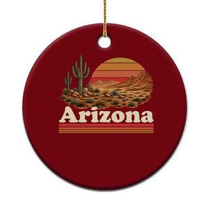 Arizona Desert Sunset Saguaro Cactus Mountains Nature Lover Ceramic Ornament