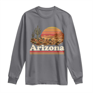 Arizona Desert Sunset Saguaro Cactus Mountains Nature Lover Long Sleeve Shirt