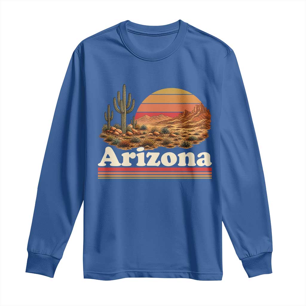 Arizona Desert Sunset Saguaro Cactus Mountains Nature Lover Long Sleeve Shirt