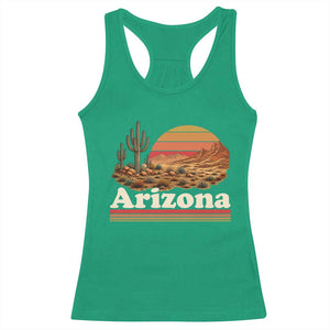Arizona Desert Sunset Saguaro Cactus Mountains Nature Lover Racerback Tank Top