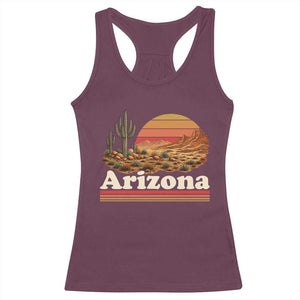 Arizona Desert Sunset Saguaro Cactus Mountains Nature Lover Racerback Tank Top