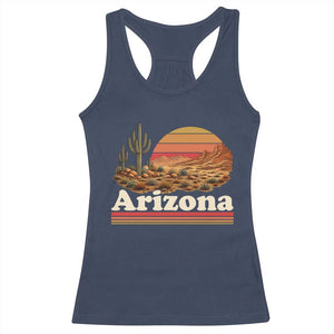 Arizona Desert Sunset Saguaro Cactus Mountains Nature Lover Racerback Tank Top