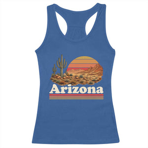 Arizona Desert Sunset Saguaro Cactus Mountains Nature Lover Racerback Tank Top