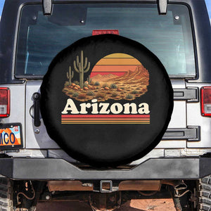 Arizona Desert Sunset Saguaro Cactus Mountains Nature Lover Spare Tire Cover TS14 No hole Black Print Your Wear