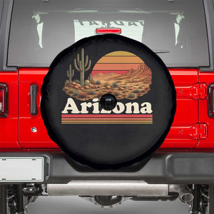 Arizona Desert Sunset Saguaro Cactus Mountains Nature Lover Spare Tire Cover TS14 Black Print Your Wear
