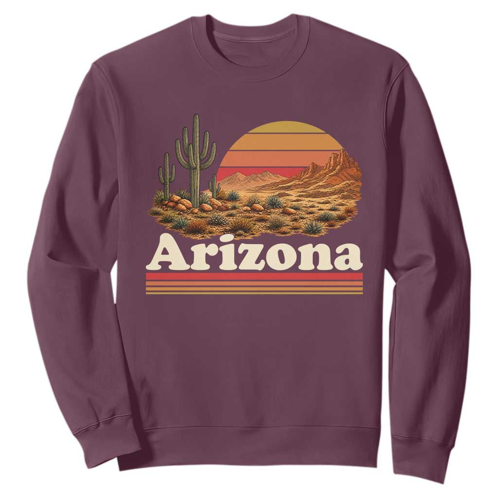 Arizona Desert Sunset Saguaro Cactus Mountains Nature Lover Sweatshirt