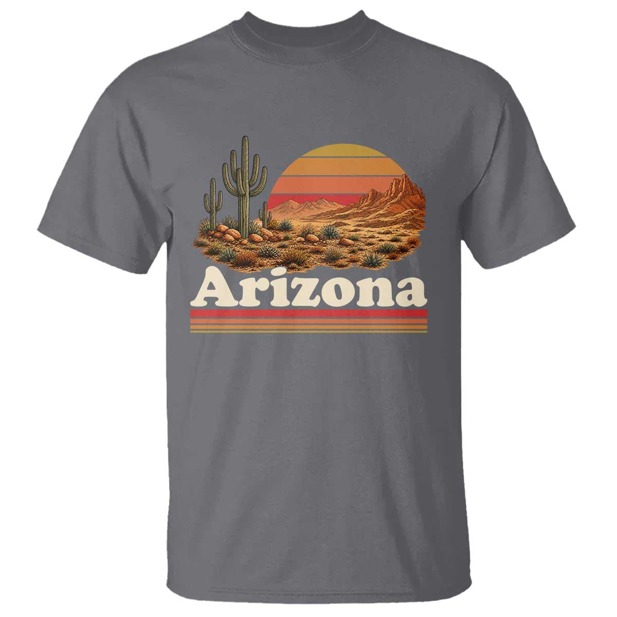 Arizona Desert Sunset Saguaro Cactus Mountains Nature Lover T Shirt