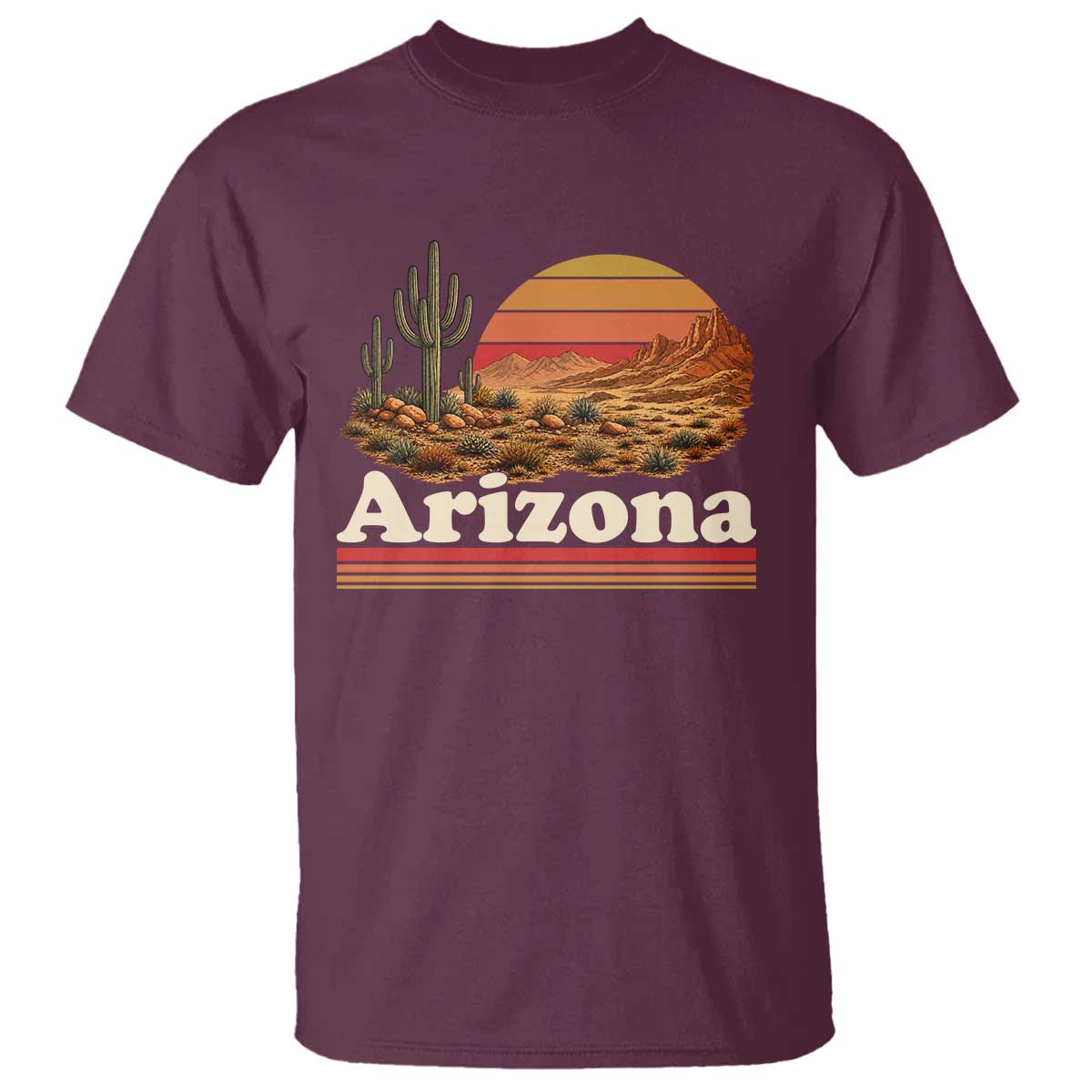 Arizona Desert Sunset Saguaro Cactus Mountains Nature Lover T Shirt