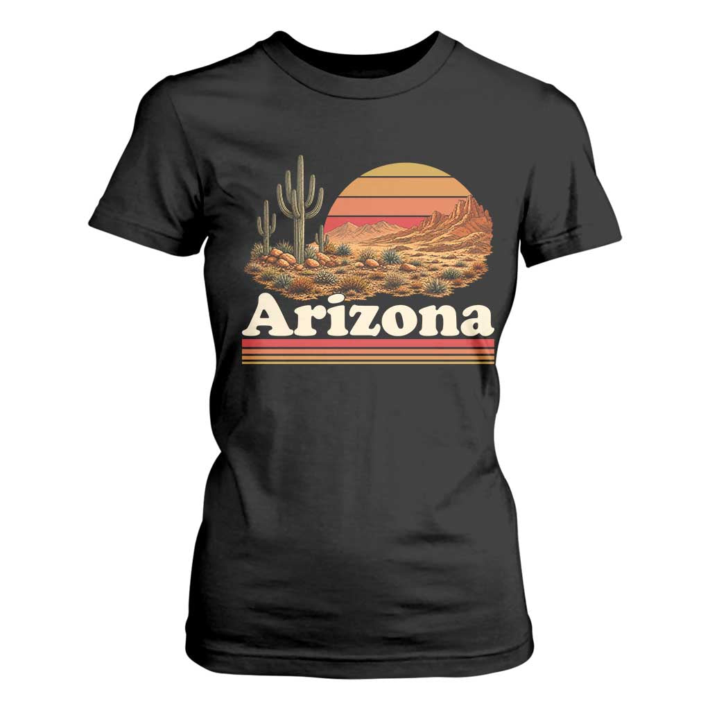 Arizona Desert Sunset Saguaro Cactus Mountains Nature Lover T Shirt For Women