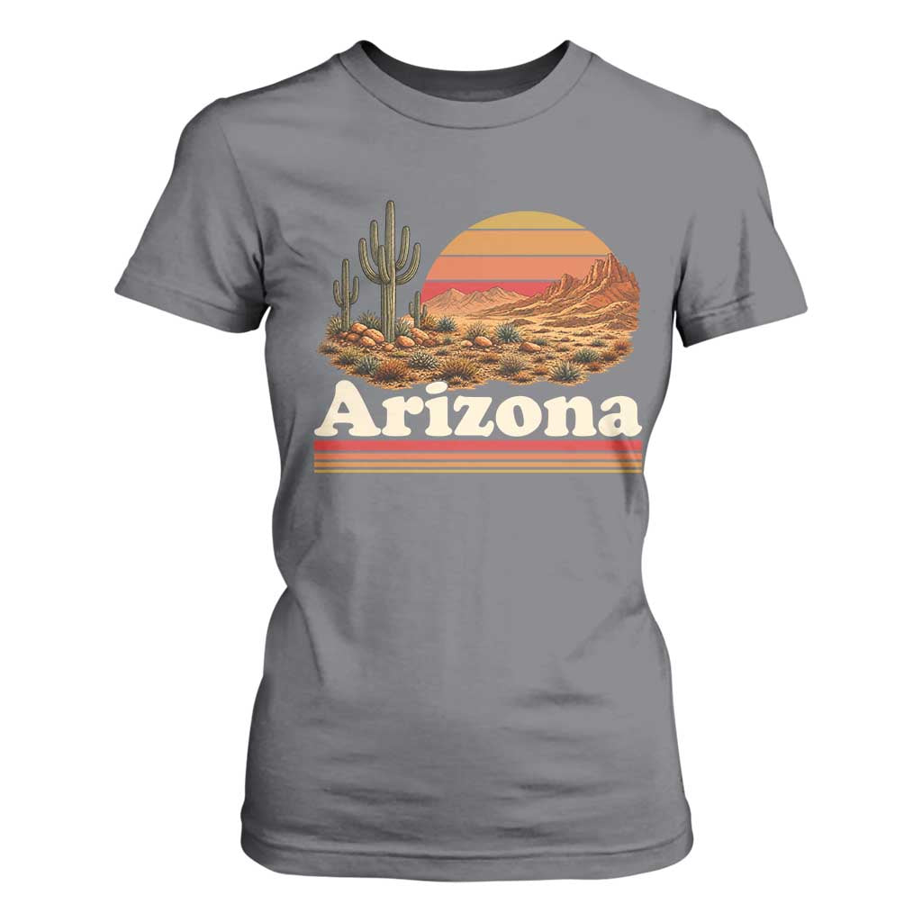 Arizona Desert Sunset Saguaro Cactus Mountains Nature Lover T Shirt For Women