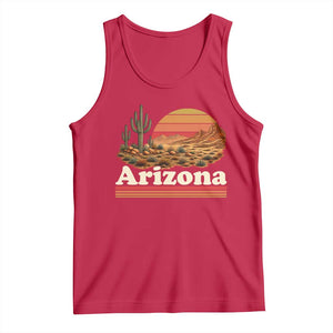 Arizona Desert Sunset Saguaro Cactus Mountains Nature Lover Tank Top